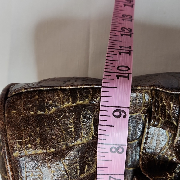 Jessica Simpson faux crocodile bag. Size 14x9.5" - Picture 9 of 9